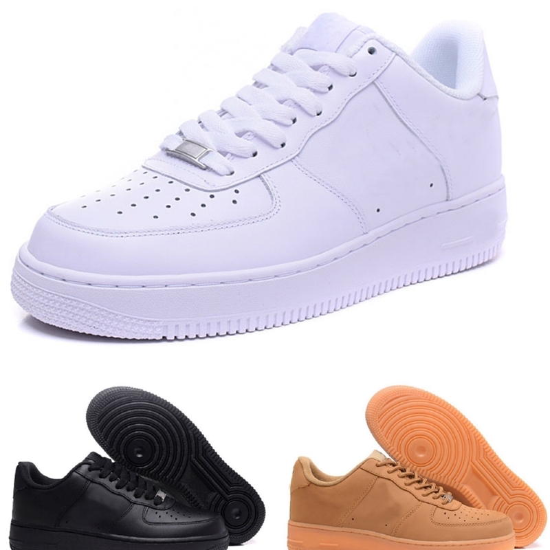 High Quality Men Low Skateboard Shoes Cheap One 1 Knit Euro Air Women Forces All White Black Red Discount Trainer Designer Casual
