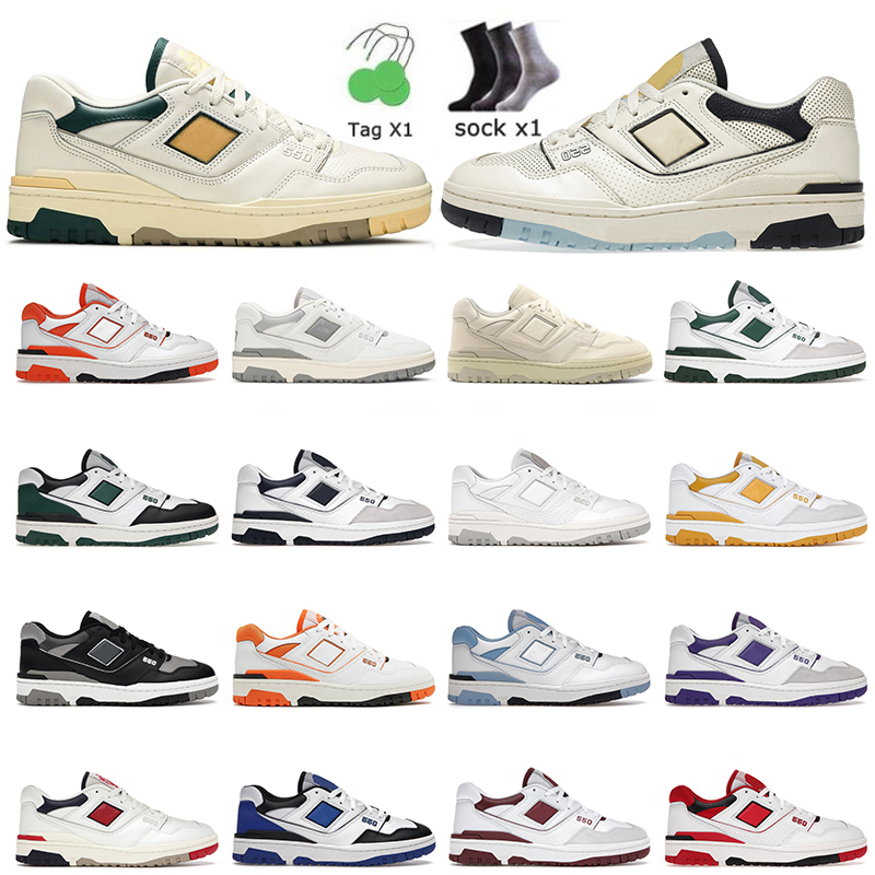 

2022 With Socks 550 B550 men women casual shoes Aime Leon Dore White Auralee Navy Blue Syracuse UNC Varsity Orange White Black Burgundy trainers sports sneakers, C4 sea salt black 36-45
