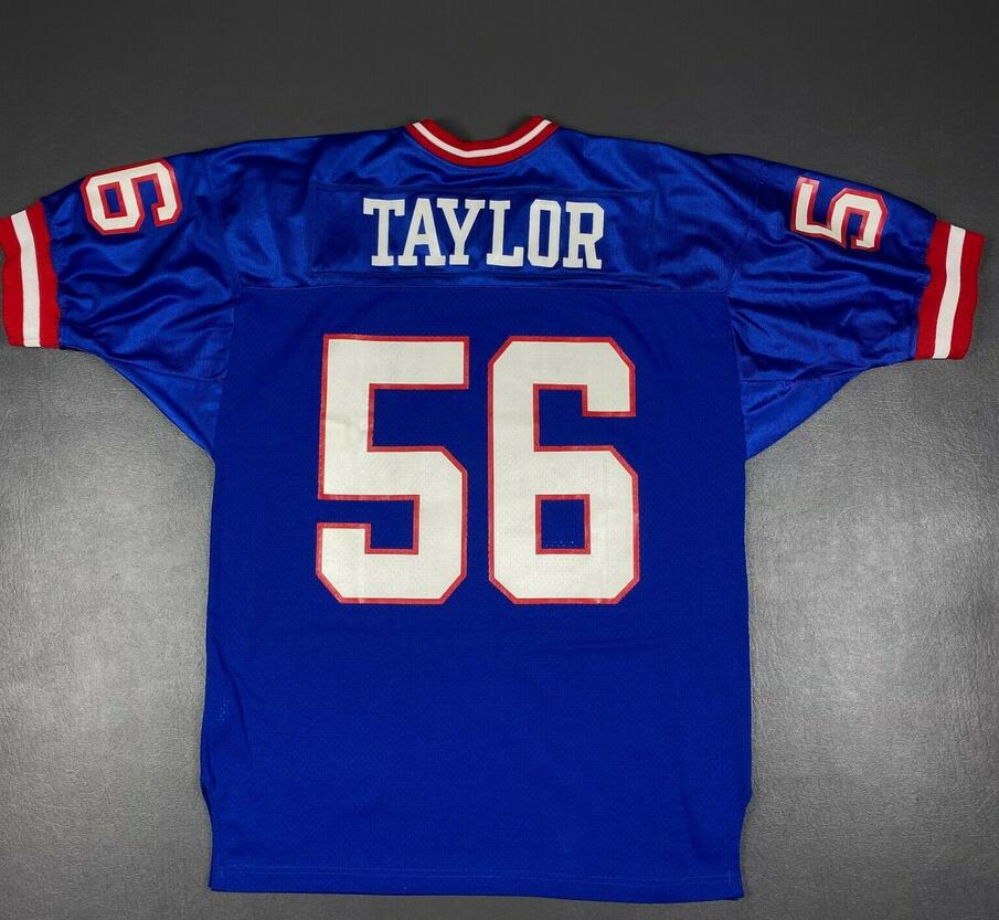 

rare Football Jersey Men Youth women Vintage Lawrence Taylor Mitchell Ness 1990 JERSEYS Size S-5XL custom any name or number, Blue youth s-xl