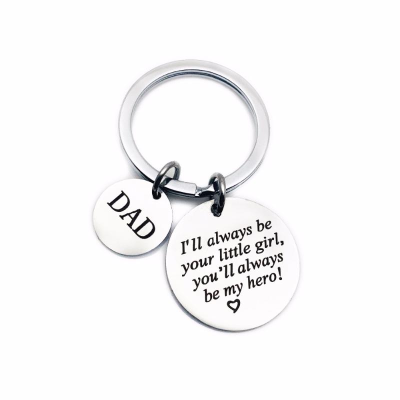 

Keychains DXJEL Keyring I'll Always By Your Little Girl You'll Be My Hero Key Chain Fathers Day Gifts Fashion Jewelry Accessories