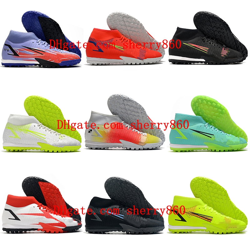 

Designer soccer Shoes Mercurial Superfly 8 Academy TF CR7 Cleats Turf Football Boots Neymar Cristiano Ronaldo men sneakers, As picture 6