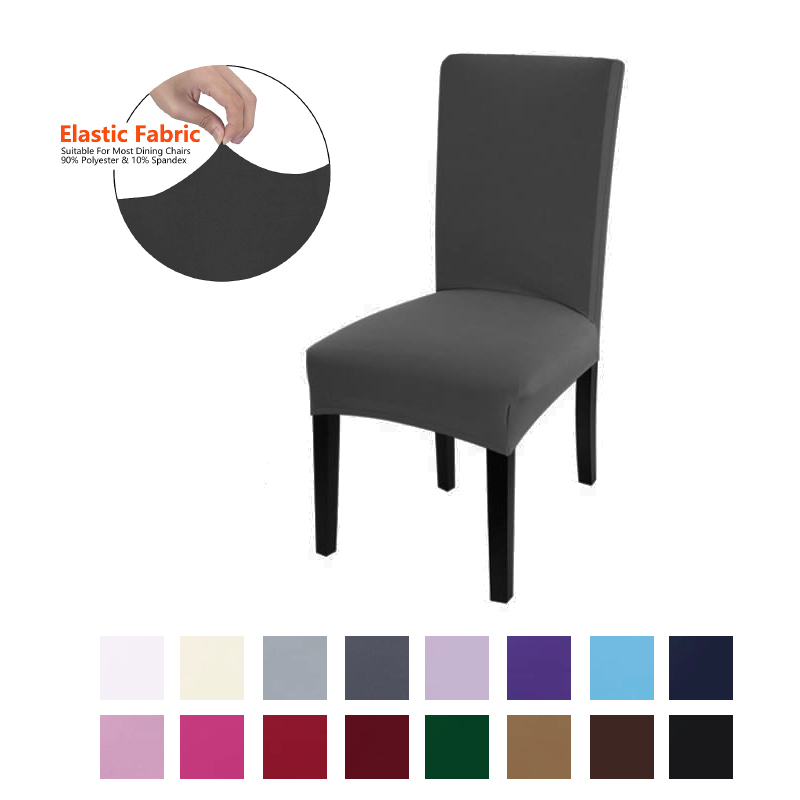 

Solid Color Chair Cover Spandex Stretch Slipcovers Slipcover For Kitchen Dining Room Kitchen Wedding Banquet