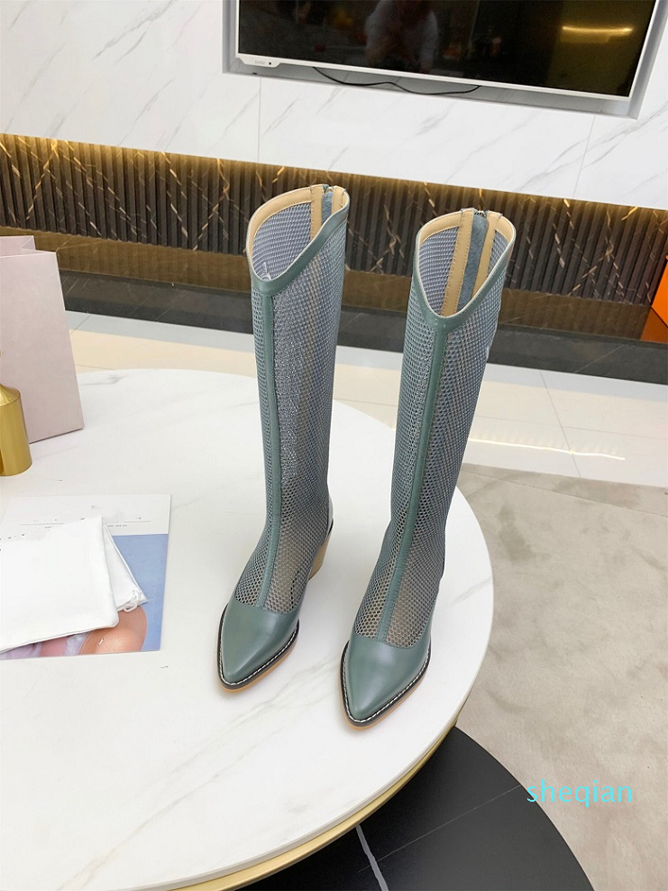 

designer 2021 unique boots, oil wax leather and double mesh, worn by the entire fashion circle, size 35-40, Grey