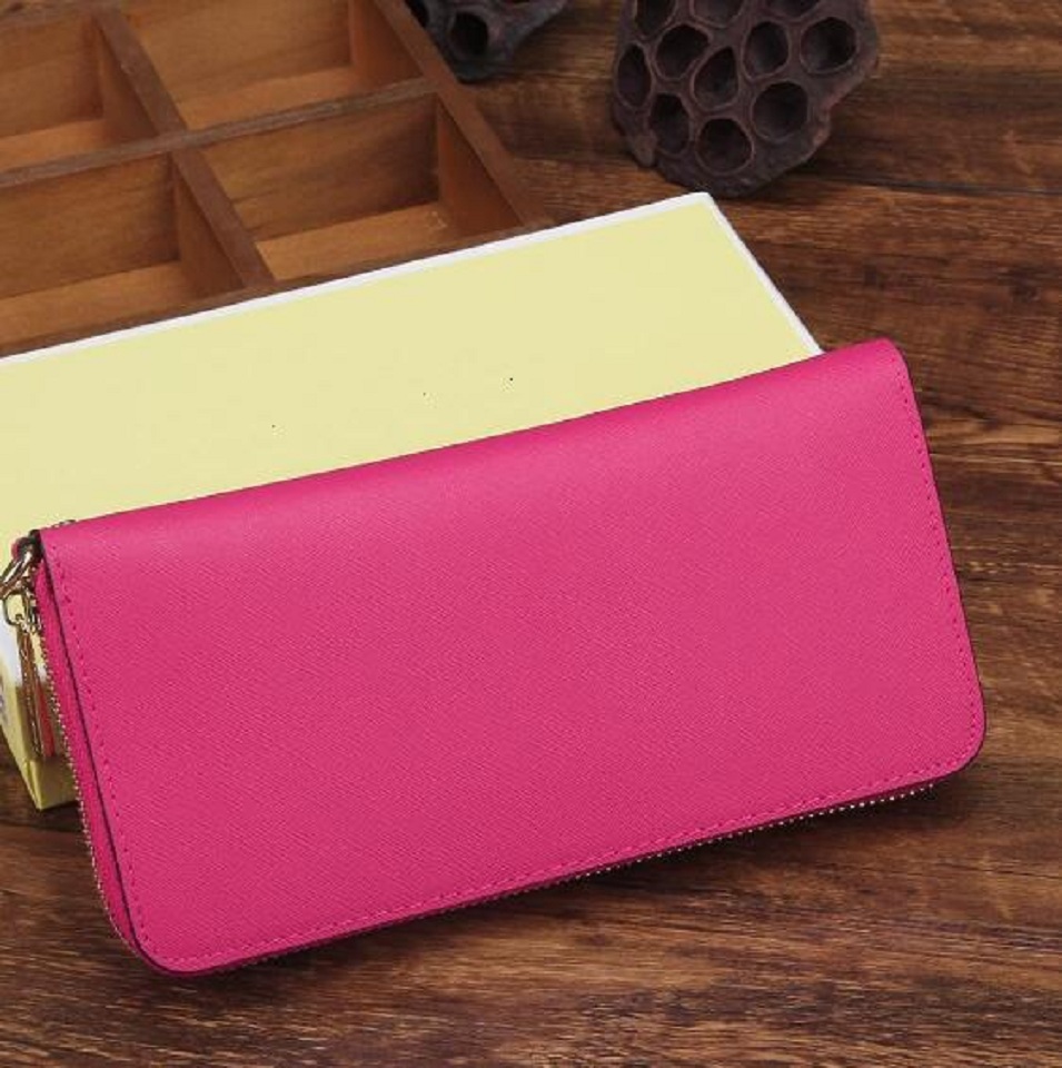 

fashion 2020 new famous unisex long wallet PU leather six color / support