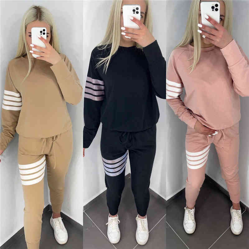 

Women's Tracksuits Tracksuit Women Two Piece Set Spring Autumn Clothes Pullover Top + Pants Sweat Suits Female Casual Fitness Jogg, Only as picture show