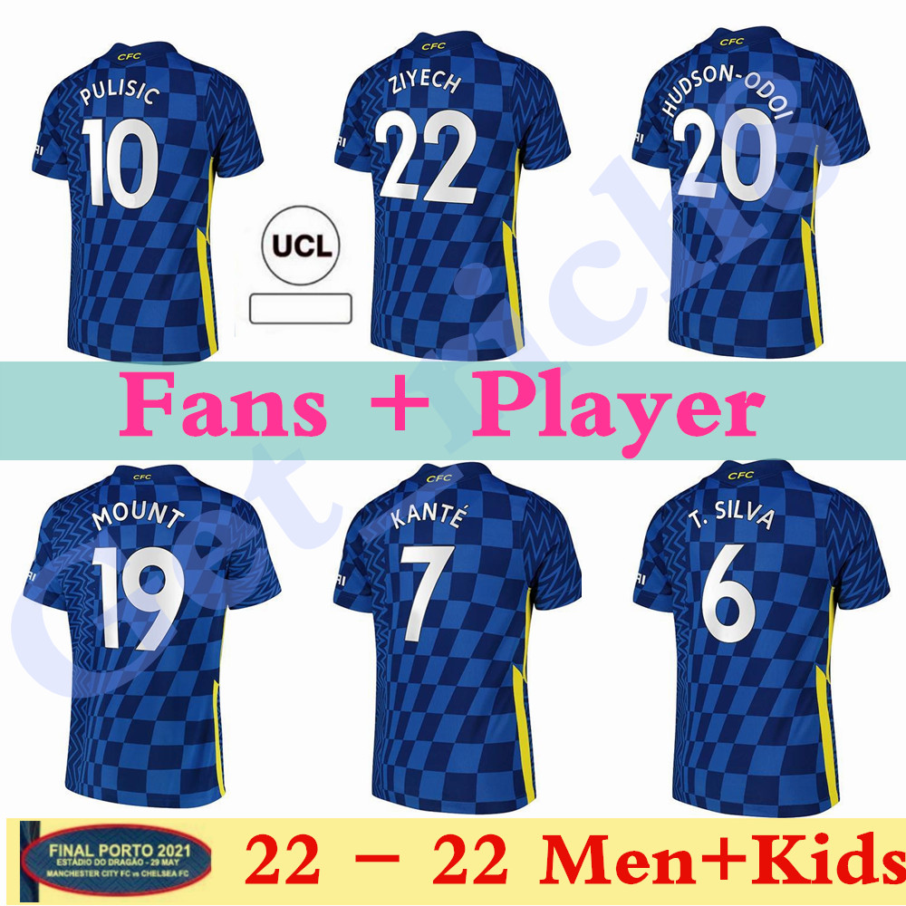 

Thailand fourth 20 21 22 WERNER HAVERTZ CHILWELL ZIYECH Soccer Jerseys 2021 2022 PULISIC home blue Football Shirt KANTE MOUNT 4th Men Kids s, Black