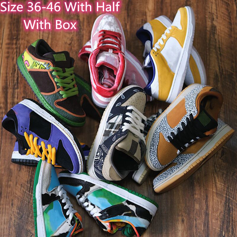 

SB Dunk Chunky dunky Running Shoes StrangeLove Sports Elephant Men Women CNY Orange Bear Safari Skateboards Grateful Dead Sashiko Size US5.5