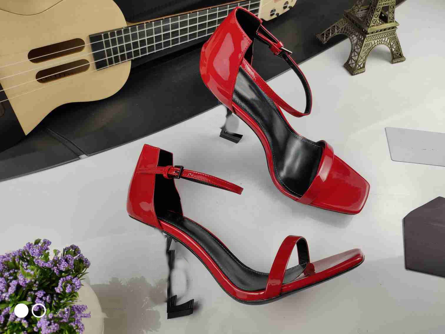 

2021 Fashion Designer Womens Shoes Bottom High Heels Nude Black Leather Pointed Toes Pumps ysl Dress Shoes Mid Heeled Shoes mmm,,,,1111
