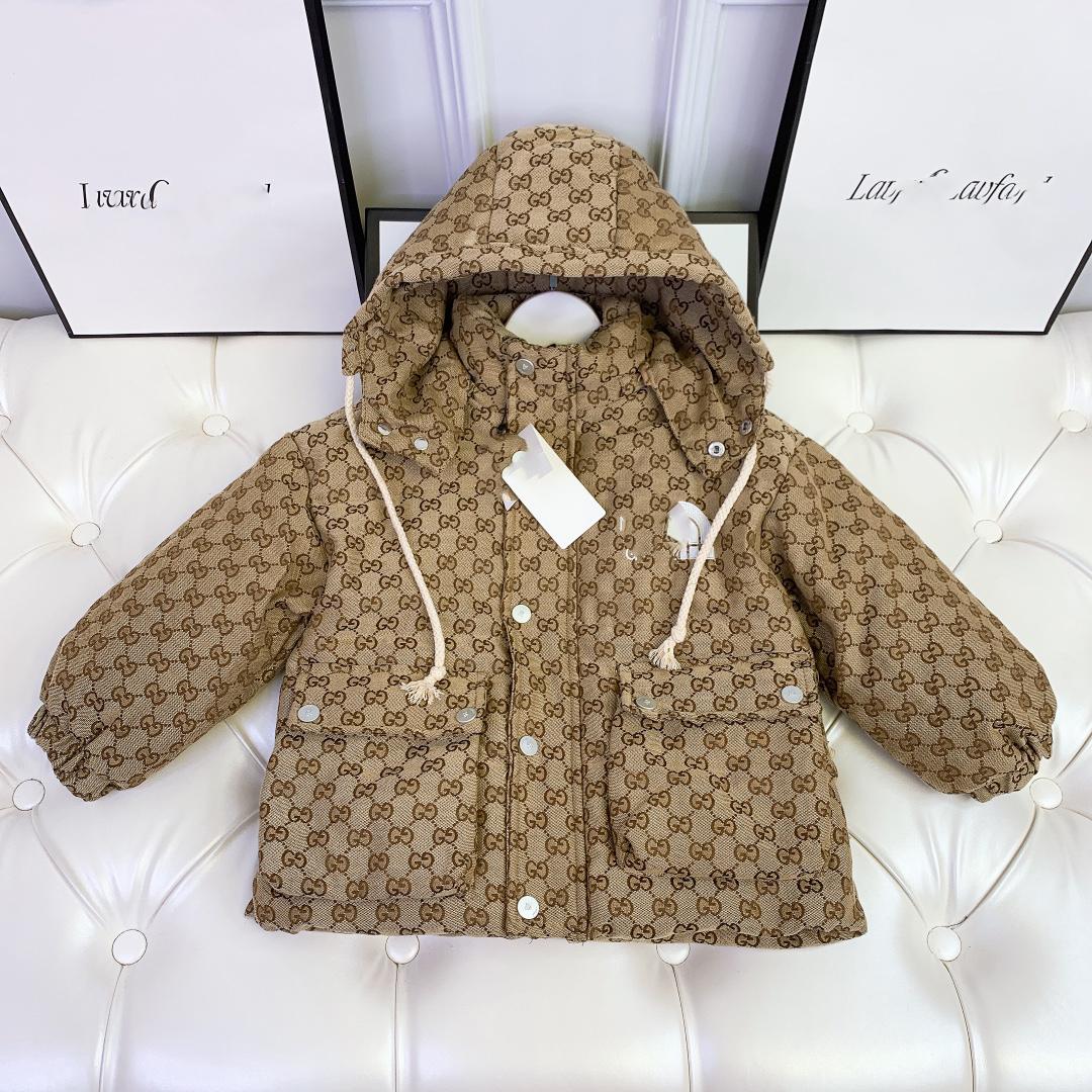 

New kid jacket style down cotton children's with padded hand hat can be detached, Photo coior