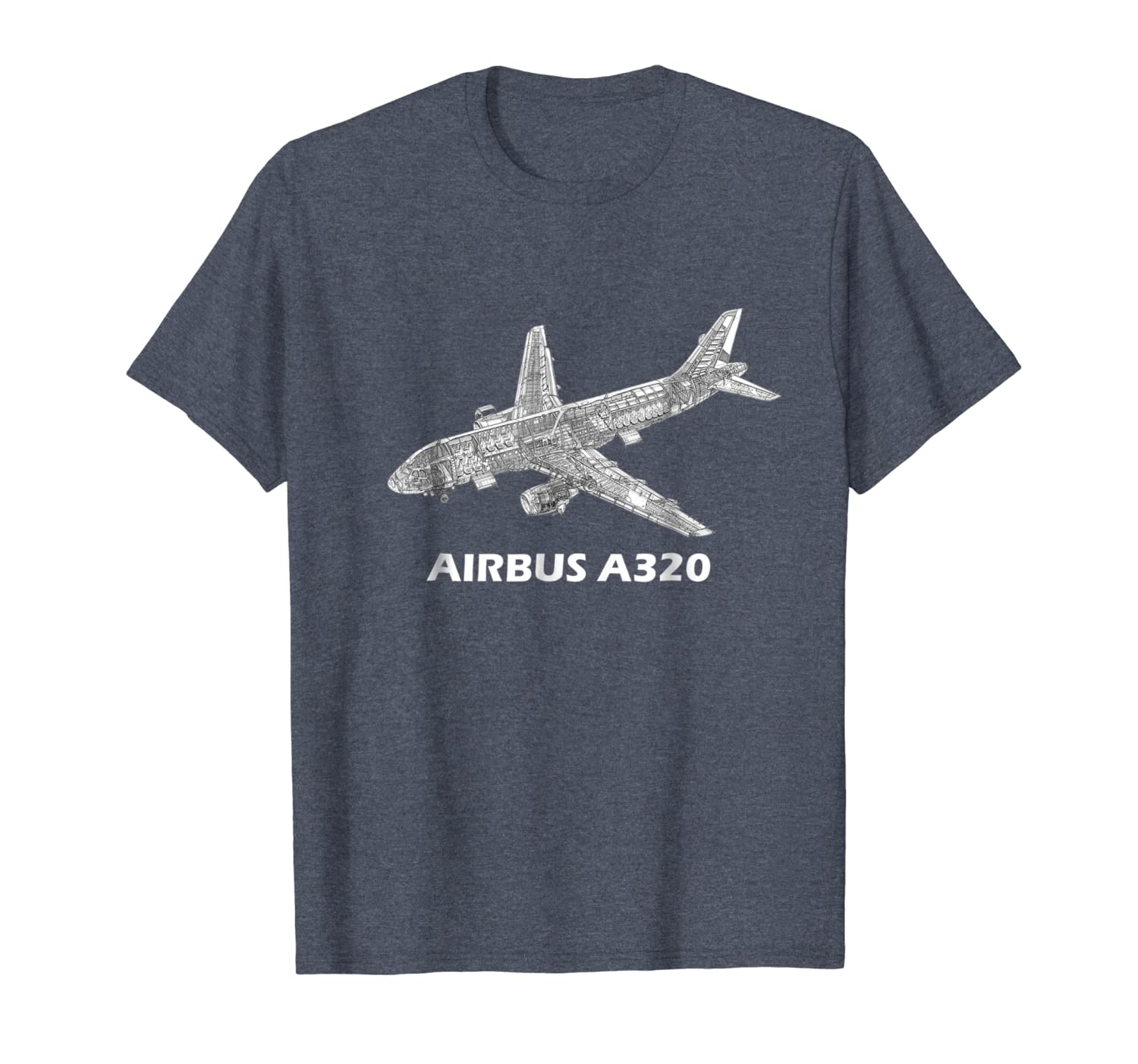

airbus a320 jet airplane cutaway aviation pilot t-shirt gift, White;black