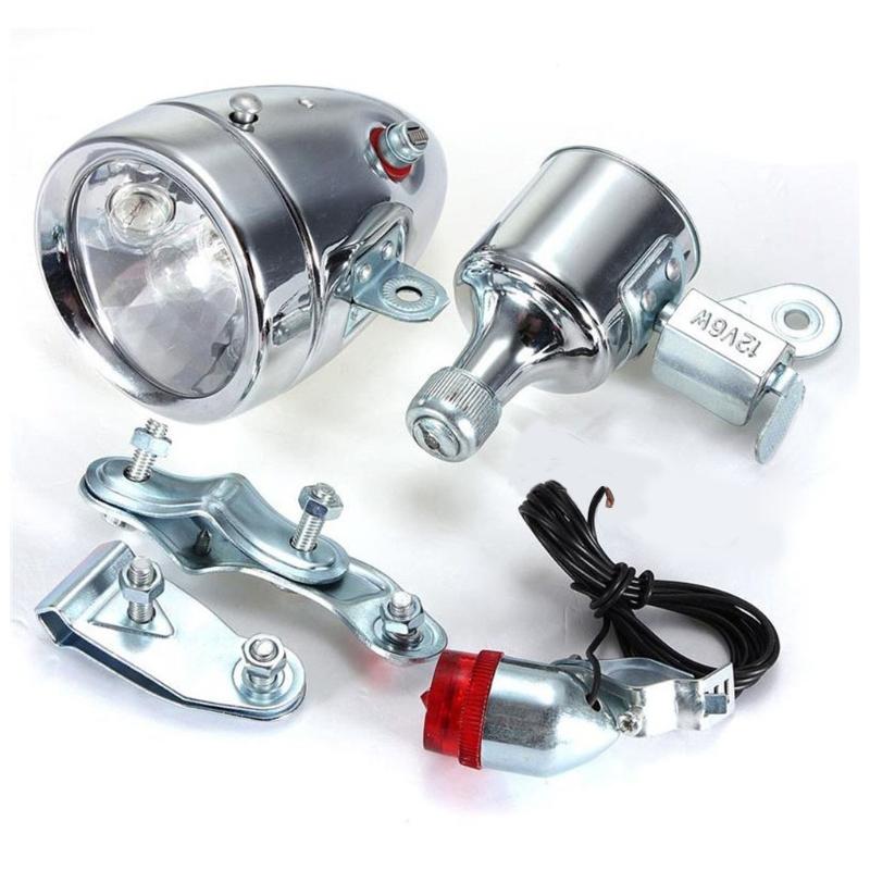 

Bike Lights Vintage Bicycle Motorized Friction 12V 6W Generator Headlight Tail Light