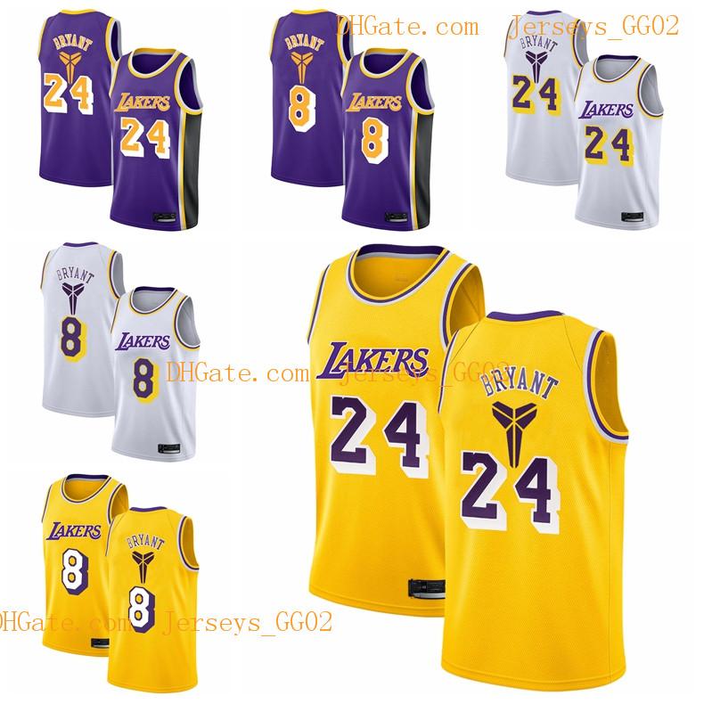 

Los men Angeles Lakers Kobe 8 Bryant nba violet jerseys basketball jerseys KB Special Edition Yellow white purple, Black;red