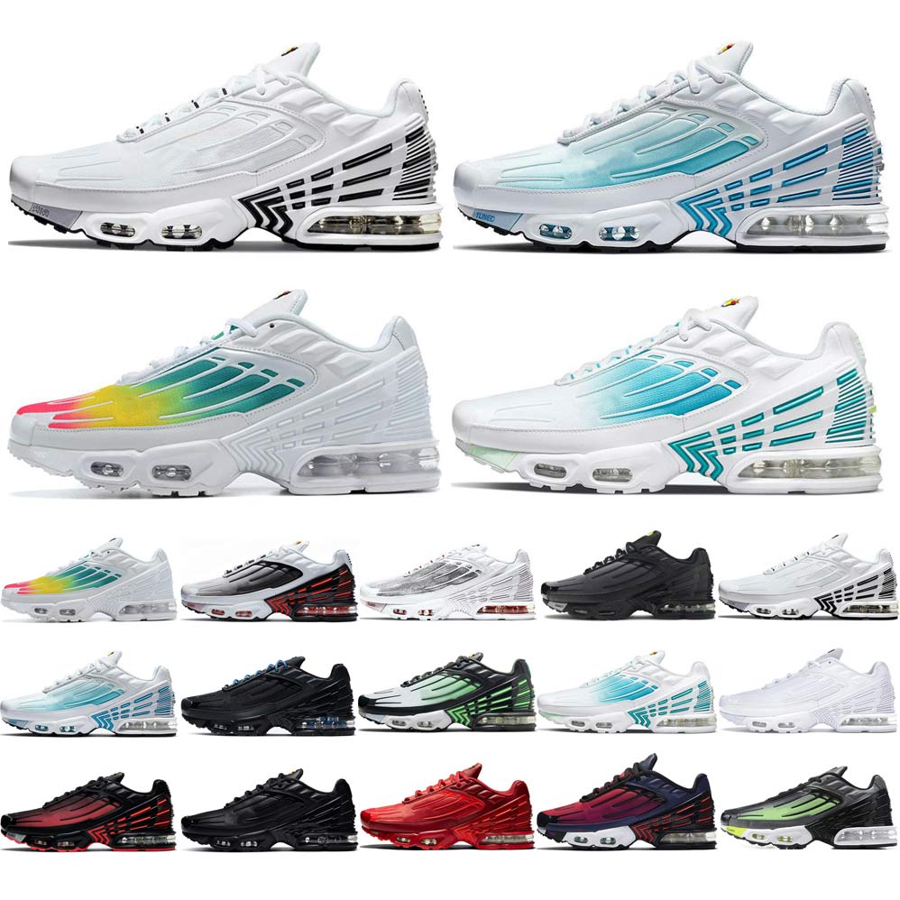 

2021 Top Quality Tuned 3 Tn Plus III Running Shoes Mens Women Neon Rainbow Triple White Obsidian Green Aqua Volt Tiger Trainers Sneakers, # 28