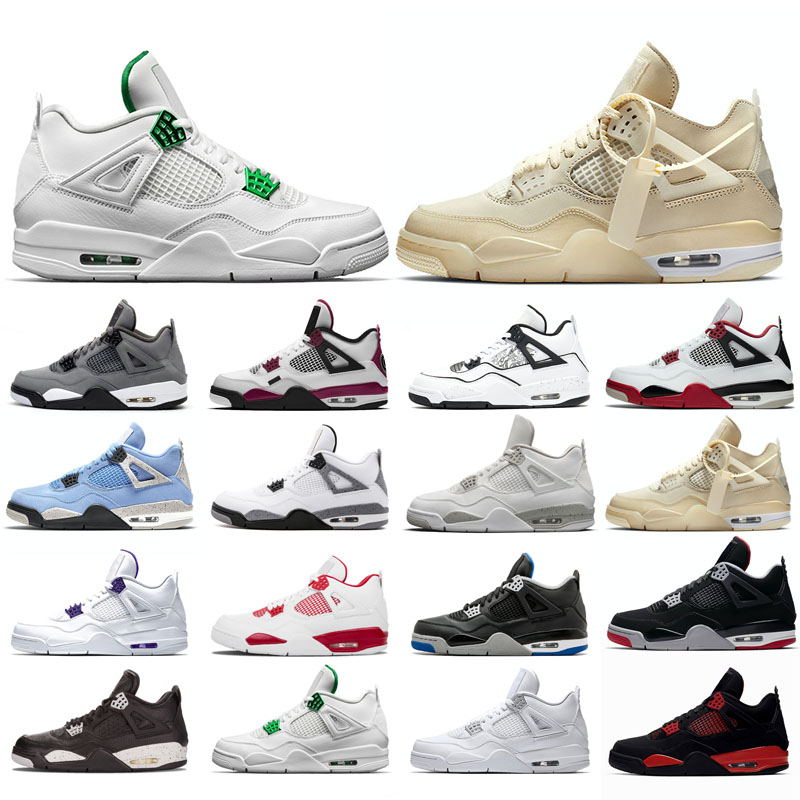 

2021 new basketball shoes 4s man White Oreo Cement Flat Red Blue Travis Sail Thunder Olivia Kim Black Cat Taupe Haze Pine Green Pure Money Neon Grey Bred purple, Diy