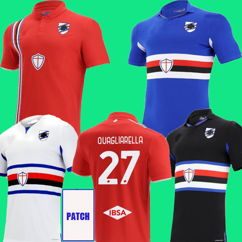 

21 22 Sampdoria soccer jersey third red QUAGLIARELLA 2021 2022 le maglie Jankto Keita Balde Verre Adrien Damsgaard Candreva maillot de foot, Black;yellow