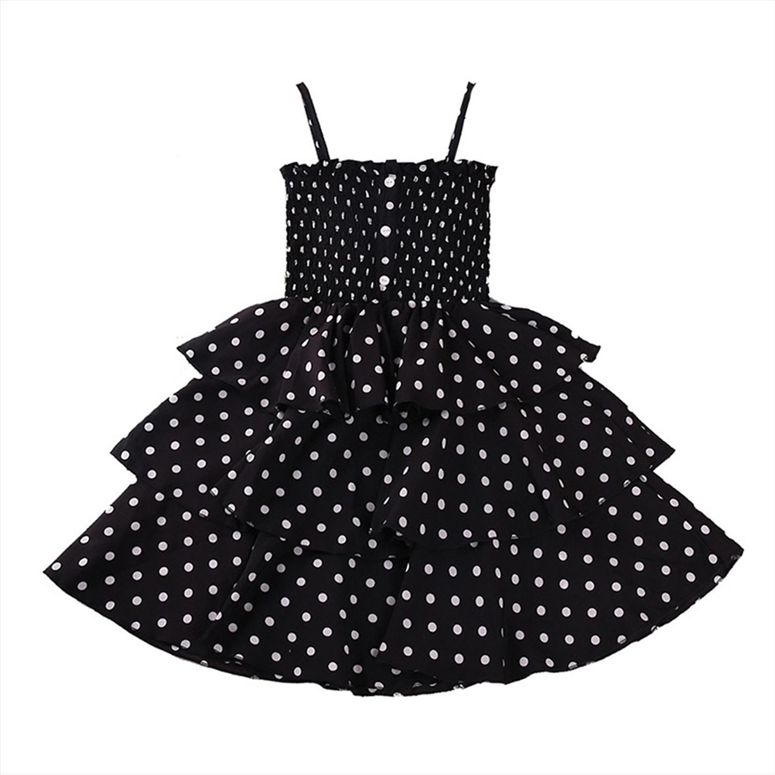 

Children Girls Polka Dots Girl Dresses Summer Casual Infat Kid Sleeveless, Red;yellow