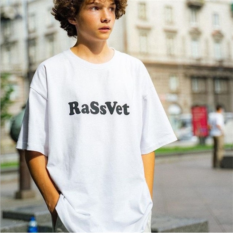 

Gosha T shirt Russian Men and Women Tees Student Youth Summer Short Sleeve Fashion Letters Printing Tops Trend, White;black