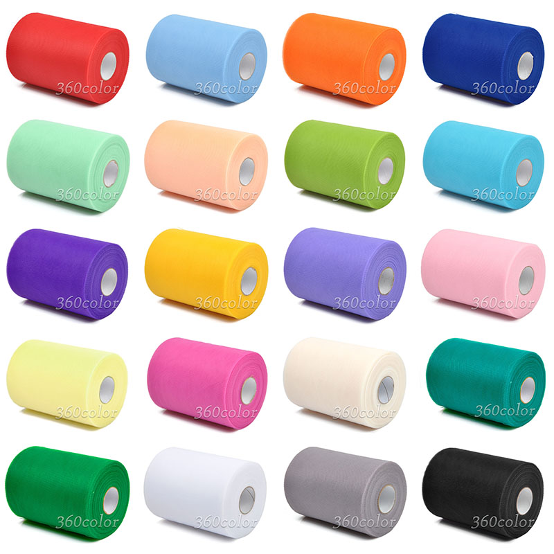 

5Ros 6inch x 100yards Tue Spoo Mesh Organza Ro Ribbon DIY Tutu Wedding Favor Party Gift Bow Craft Decoration 15CM x 92M