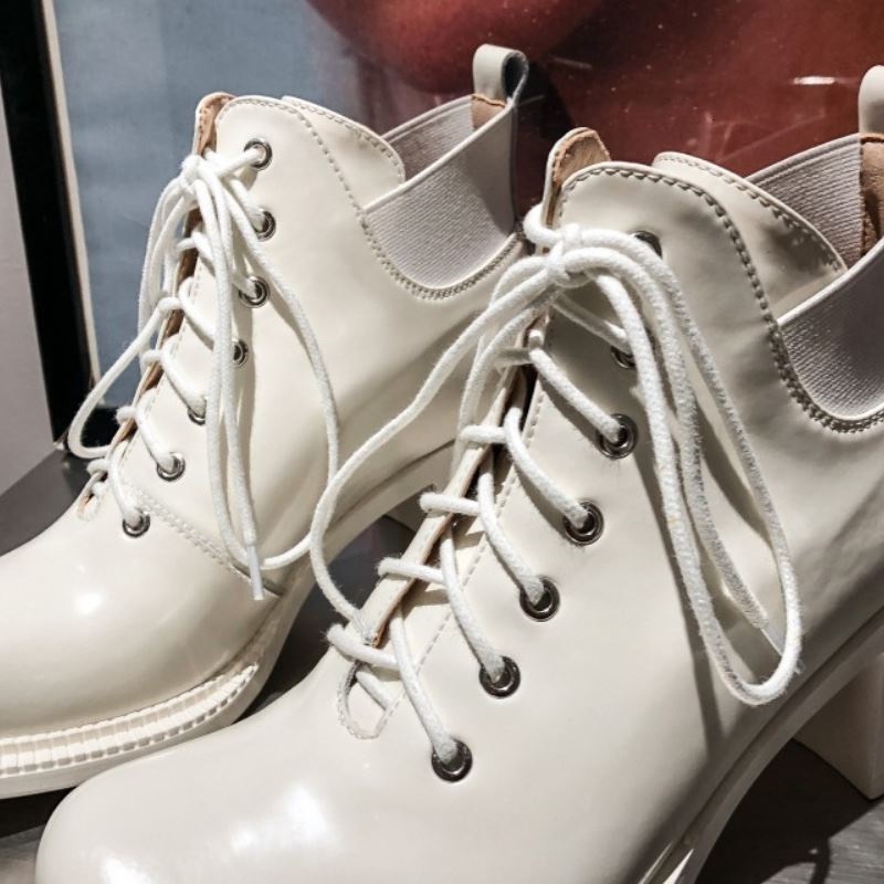 

dress shoes tuyoki genuine leather woman ankle boots fashion high heel winter cross strap office lady footwear size 34-39 dtx4, Black