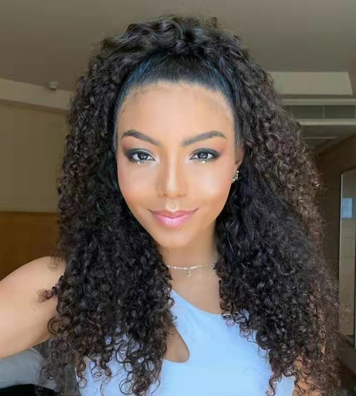 

High Braid Drawstring Human Hair Ponytail Natural Color Remy Hairpiece Clip In Hairs Extension Ponytails for Women