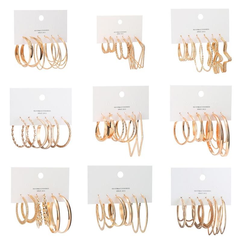 

Hoop & Huggie Earrings Set For Women 2021 Fashion Trendy Circle Earring Charms Minimalist Jewelry Orecchini Donna Cerchio