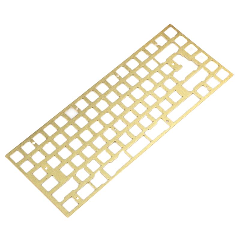 

Keyboards 75% 84 ANSI ISO Layout Plate Brush Finish Anodized Top Removal Alu Brass PC For Mechanical Keyboard YMD84 KBD75 MX Switch