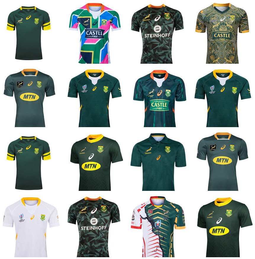 

19 20 Africa shirt African 100th Anniversary rugby jersey CHAMPION JOINT VERSION national team shirts size S-5XL, Army green