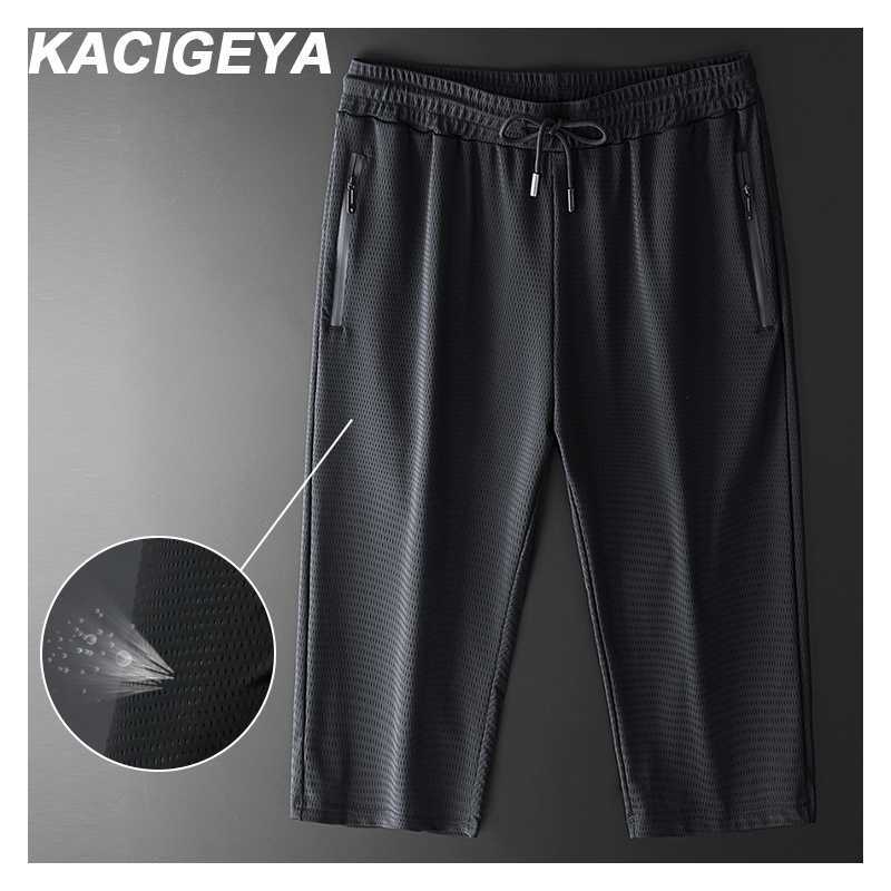 

Running Shorts Men 3/4 Zipper Pocket Fitness Sweatpants Hiking Basketball Sports Jogging Trousers Football Soccer Training Short, Black