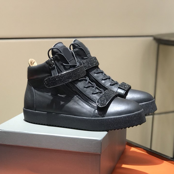 Chaussures Hommes et Femmes Designer Zipper Style Style De Lace-Up Casual Luxe et confortable Couple de marques Sneakers