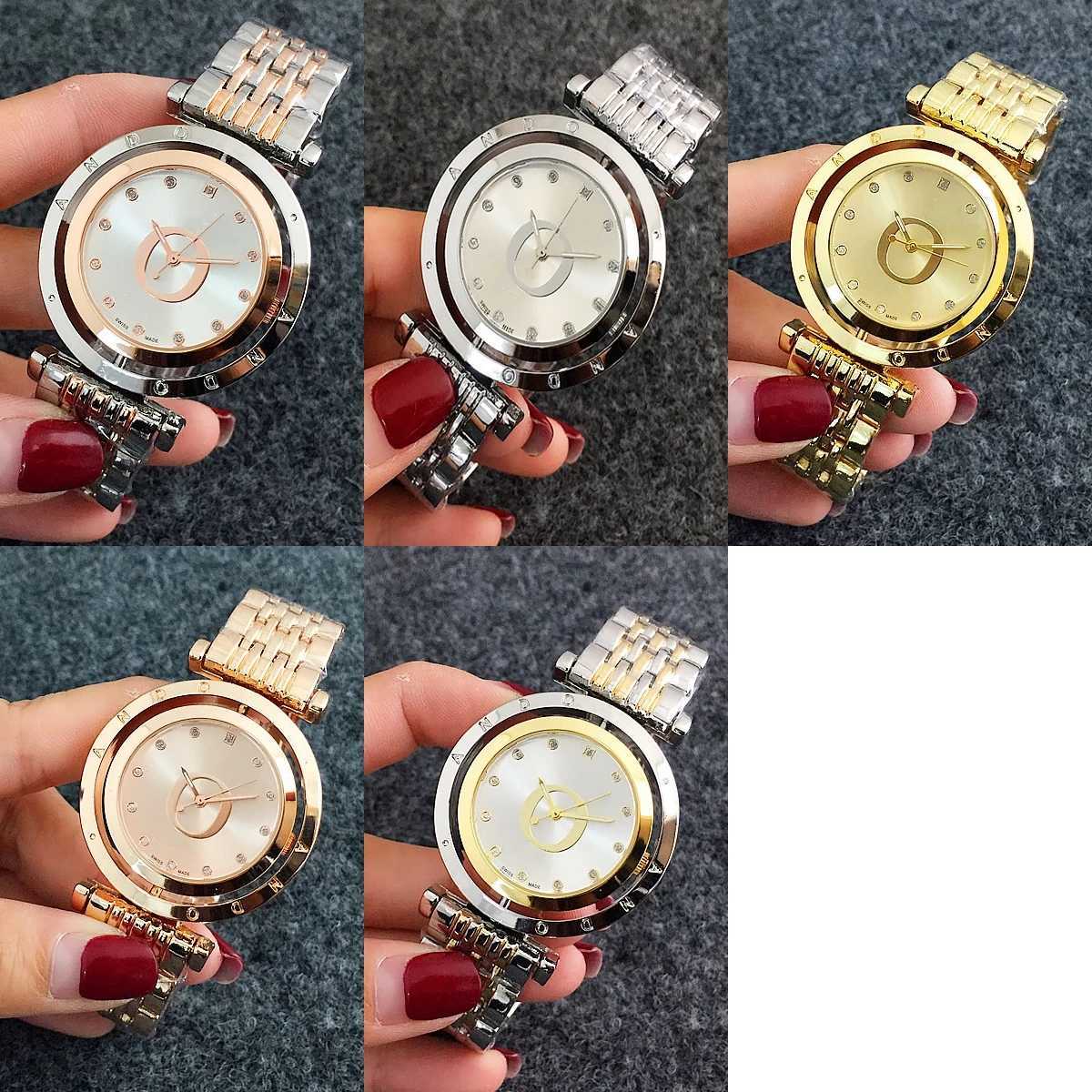

sell Simple mechanical rotating pandoraes watch Stainless Steel Men Women Full drill Quartz Watches Fashion Luxury Jewelry Charm