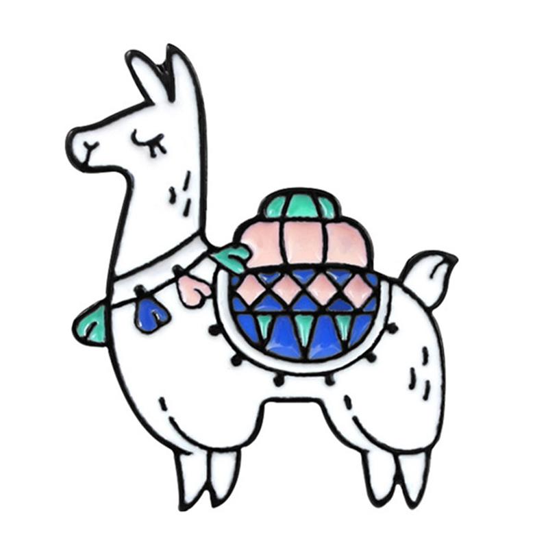 Pins, Brooches Llama Lover Gift Alpaca Clothes Brooch Pin Decoration Jewelry Dropship Glama Cute Kawaii Animal Enamel-image-706945347