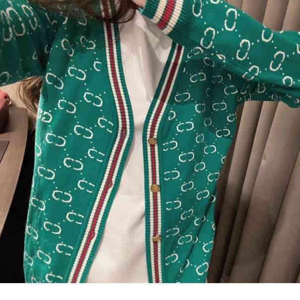 

Women' Knits & Tees fall The fashion designer women' knits ted long Sleeves are soft and comfortable with fine thread high quality G print VM5T, Green