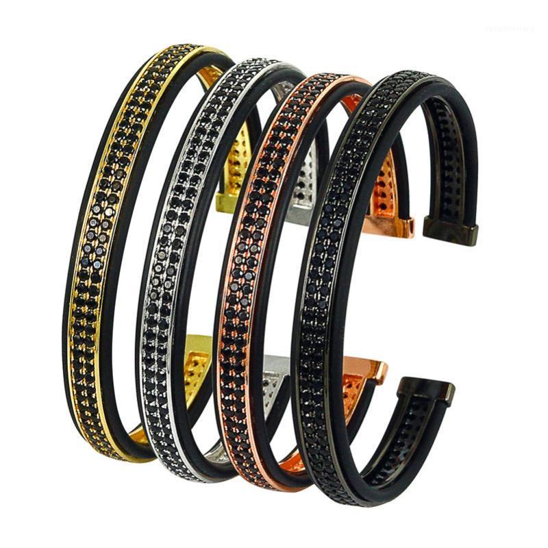 

Trendy Anil Arjandas Men Bracelets Bangles Charm Women Jewelry Bijoux Copper Rhinestone Leather Bangle