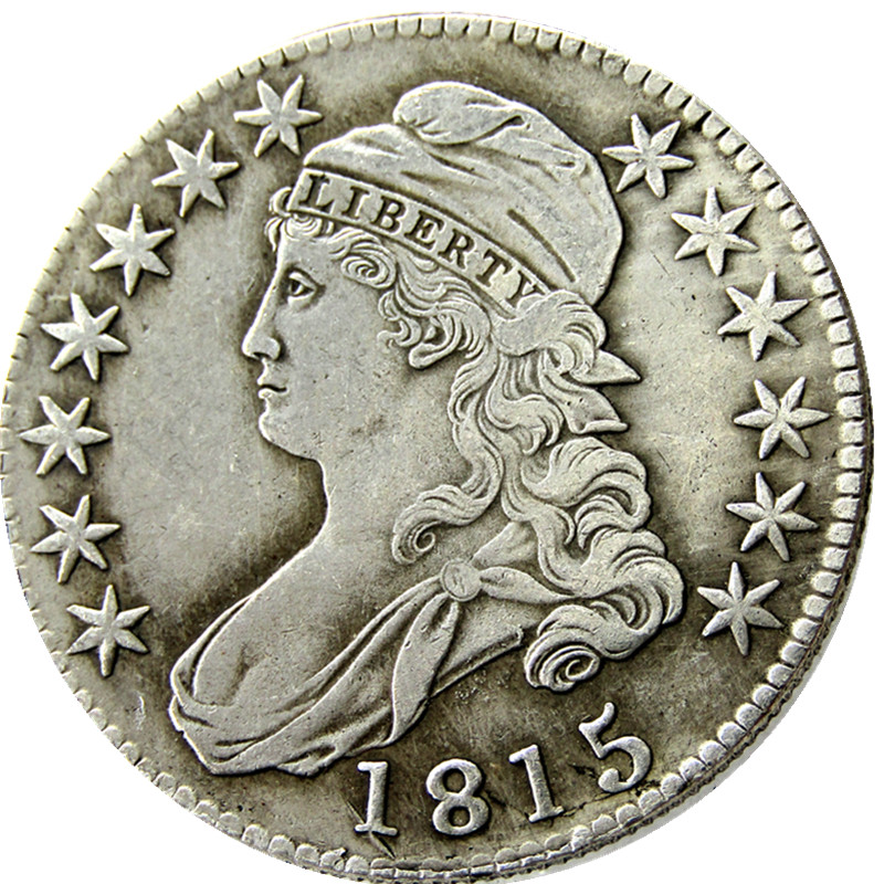 

US 1815 CAPPED BUST HALF DOLLAR Silver Plated Copy Coin Brass Craft Ornaments home decoration accessories