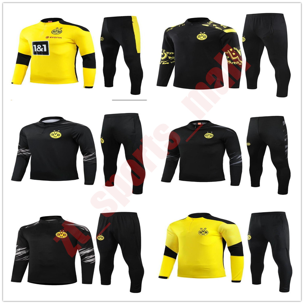 

2020 2021 training suit Borussia tracksuit dortmund futbol Survetement de football jogging chandal polo kit, As shown in illustration