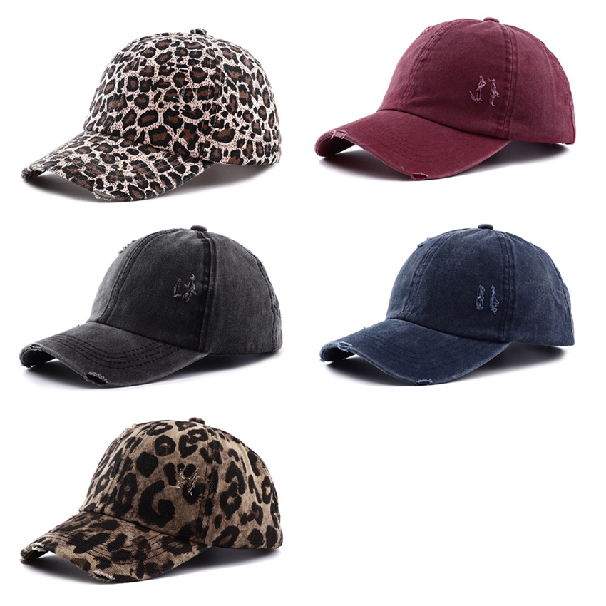 

Ponytail Baseball Cap 9 colors Criss Cross Peak Hat Fashion Washed Denim Cotton Outdoor Sun LLA644, Blue;gray