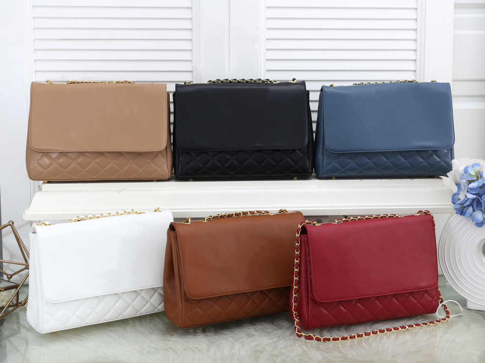 

New fashion women's bag niche texture all-match rhombus messenger chain bag, Box