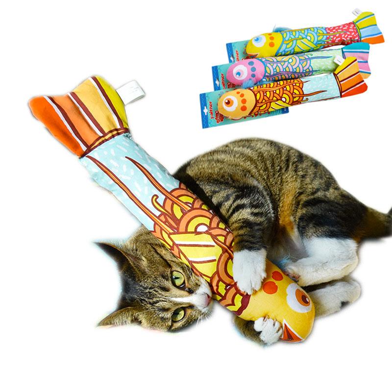 

Cat Toys Smiling Cheese Japanese Koi Fish 38 Cm Length Big Size Catnip Pillow Toy For Kitty Scratch Bite Kick Good Detail Delicate