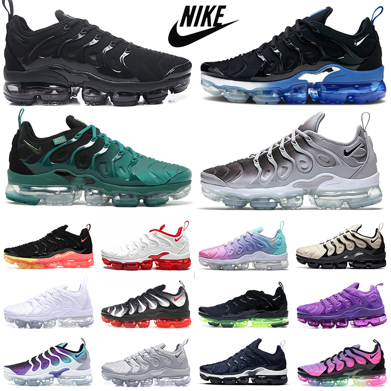 

Nike Air VaporMax Plus men running shoes triple white black Metallic Gold Anthracite Cool Grey Hyper Violet mens womens outdoor sports sneakers, 40-45 red
