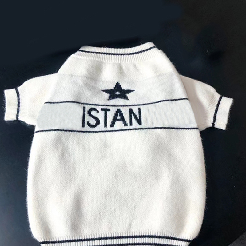 

Winter Dog Clothes Cat Sweaters Vest Small D Sweater Luxurys Designers Pet Supply Clothing For Puppy Knitting Sweatshirts Coats D2110209Z, White