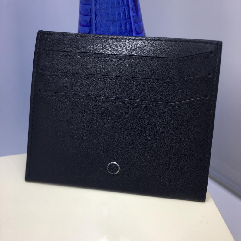 

Card Holders Cardholder Ultra-thin Bank ID Leather Wallet Designer Storage Bag Business Men's, Black