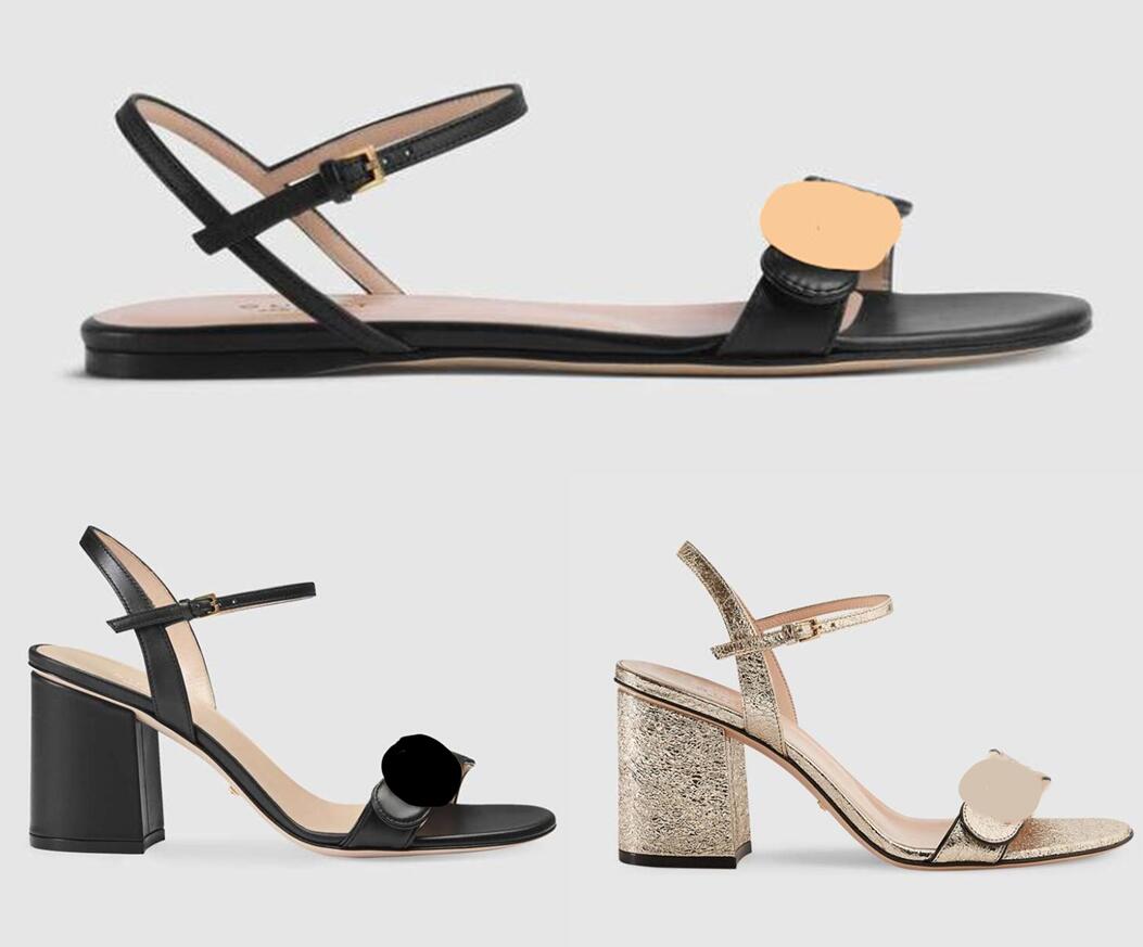 

Classic High heeled sandals Coarse heel leather Suede woman shoes Metal buckle parties High heels Belt buckle Sexy Lady sandals size 34-41