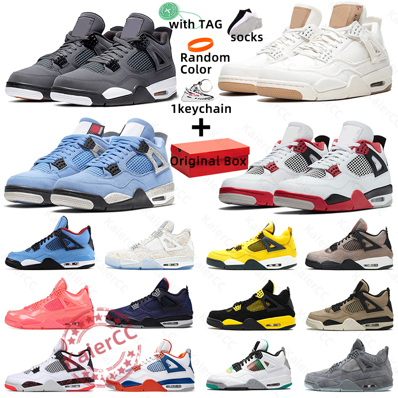 

Mens 4 4s women basketball shoes High OG University blue white oreo shimmer red thunder metallic purple black cat paris bred men women sneakers trainers size 5.5-11 36-45, Color1