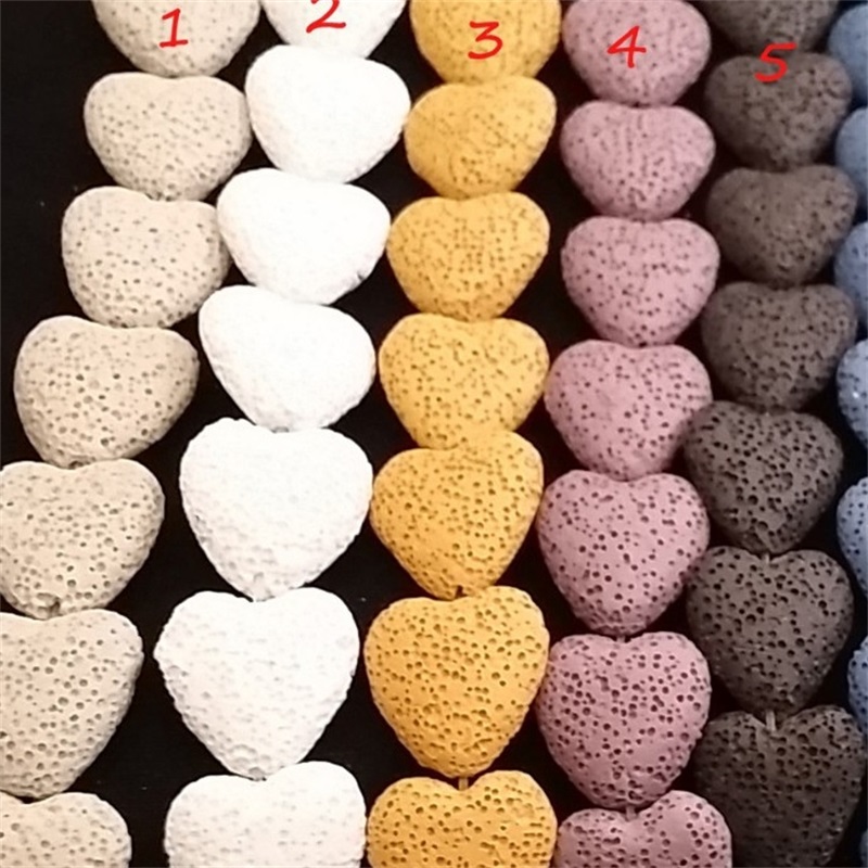 

Heart Lava Rock pendant necklace 9 colors Aromatherapy Essential Oil Diffuser Heart-shaped Stone Necklaces For women Fashion Jewelry 444 Q2