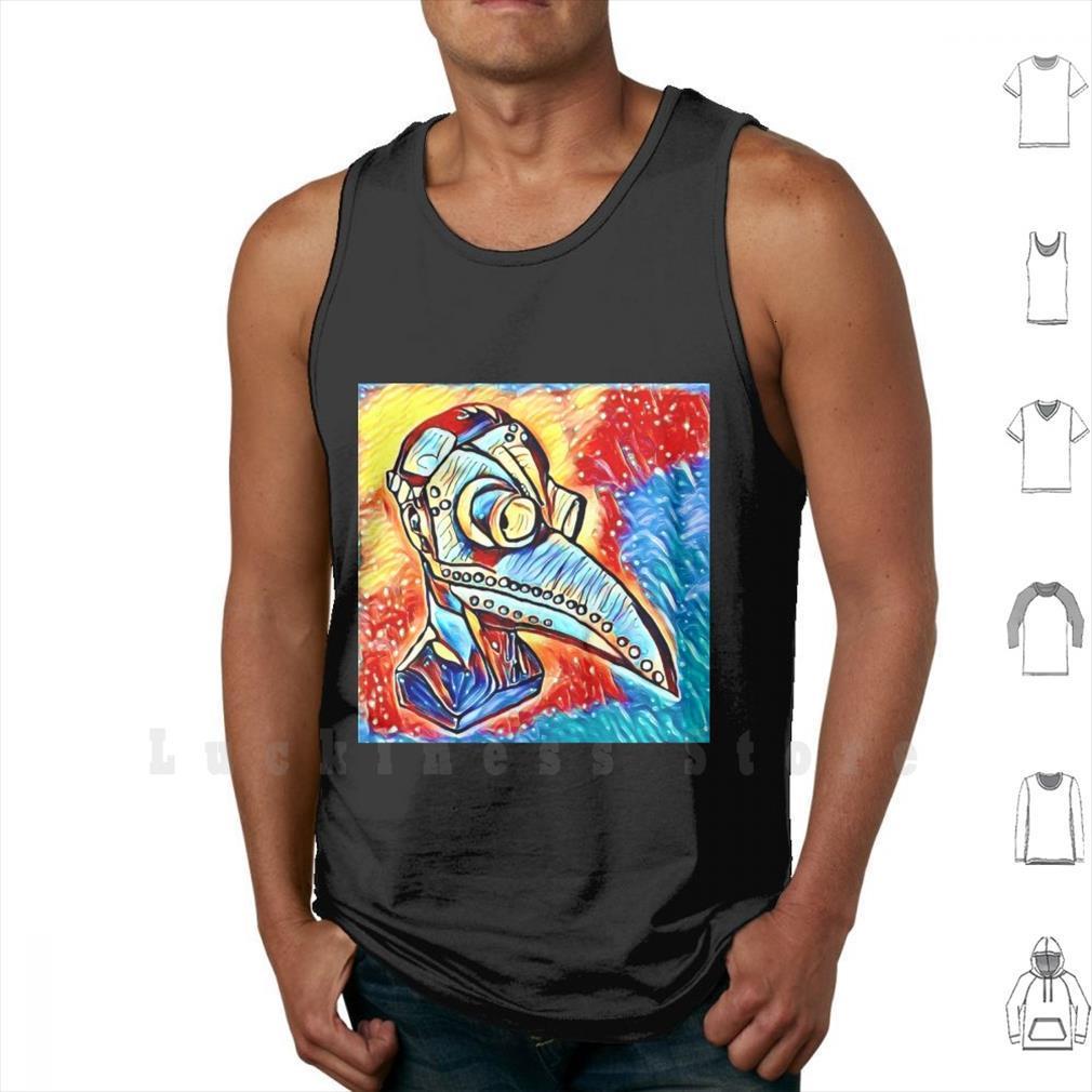 

Plague 5 Tank Vest Men Top 100% Cotton Skins Coasters Socks, White;black