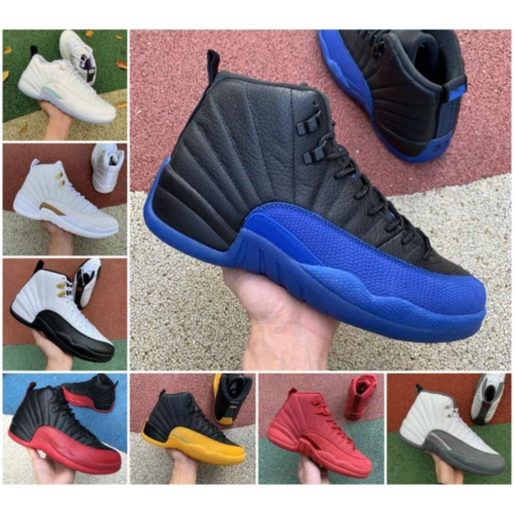 

University Blue 12 12s Men Basketball Shoes Black Dark Concord Reverse Flu Royal Indigo low SE metallic gold EASTER women FIBA lukas, P029