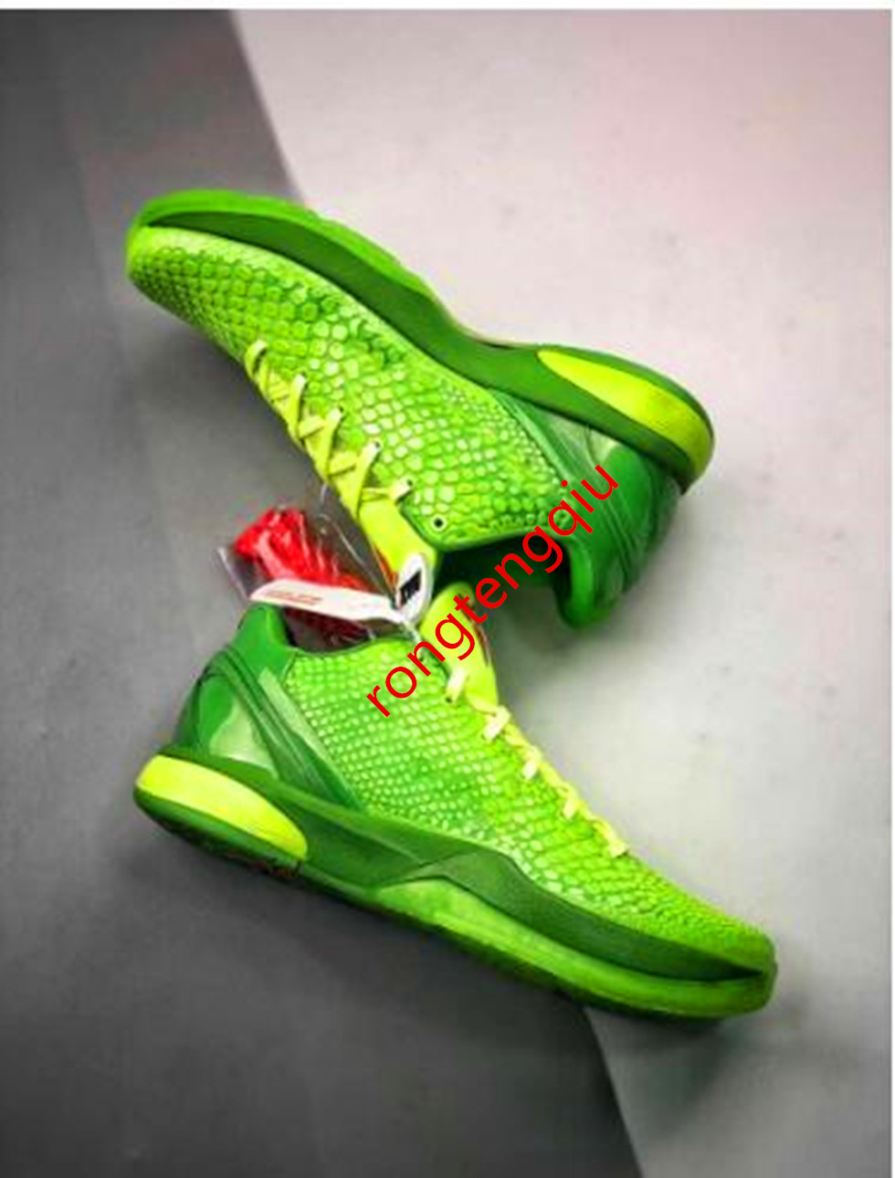 

Top Released Authentic Christmas 6 Protro Grinch Mamba Green Apple/Volt-Crimson-Black Man Outdoor Shoes Sports Sneakers, As pic