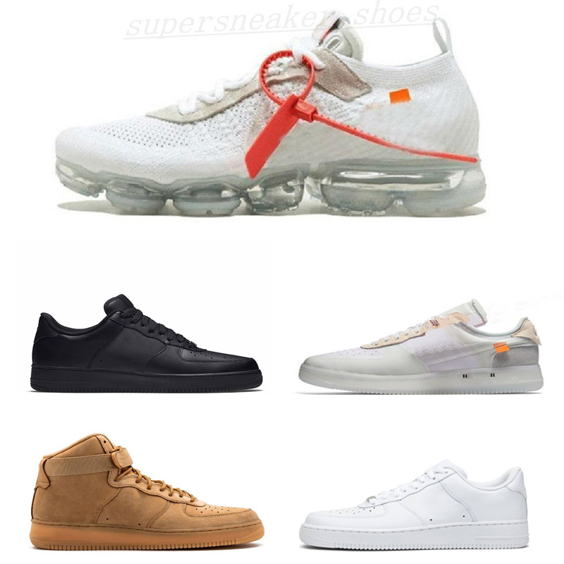 

2021 style Casual Forcs White black Sports Running Shoes Low off High Cut Men Women Outdoor Walking Classic MenS Footwear bag15