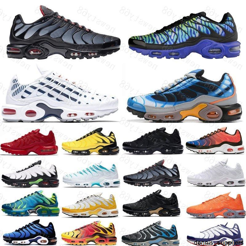 

TN Plus Mens Running Shoes Pink Sea Triple Black White Red Voltage Purple USA Lemon Lime Bumblebee Be True Trainers Sports Sneakers