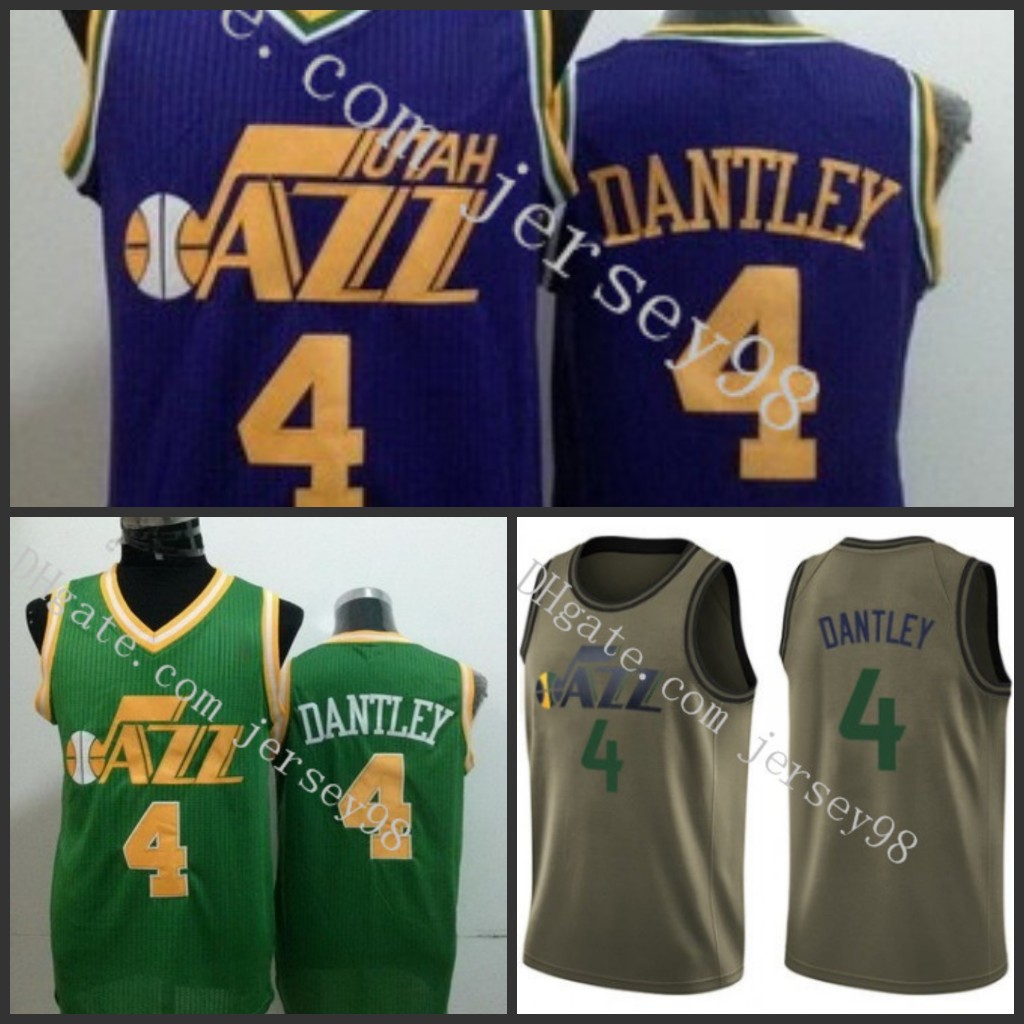 

UtahJazzMen #4Adrian Dantley men retro Jersey, Black